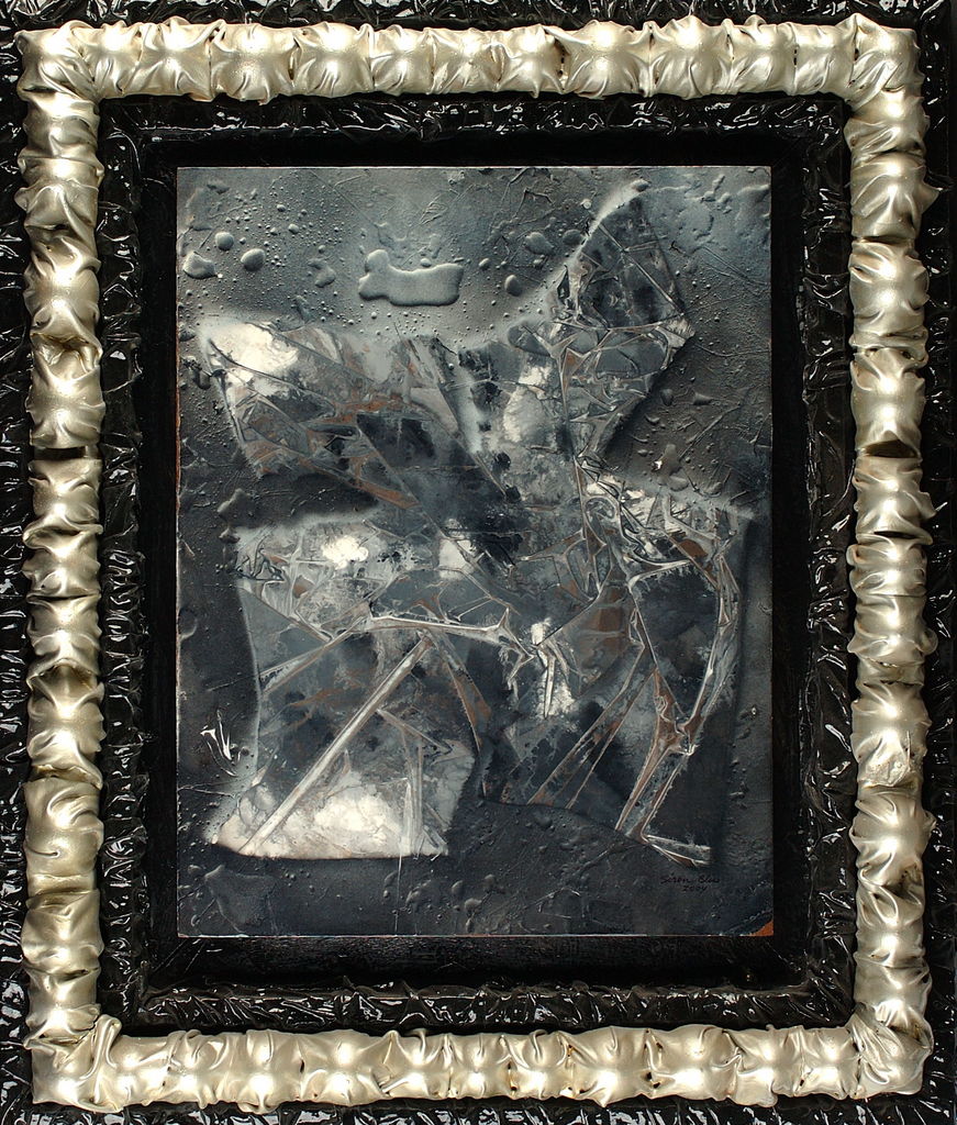 Acrylic and Lacquer on Board, Framed, 18in x 24in - 2004