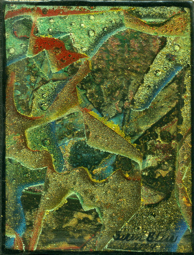 Acrylic and Lacquer on Wood Panel, 2.375in x 3.125in - 2004 